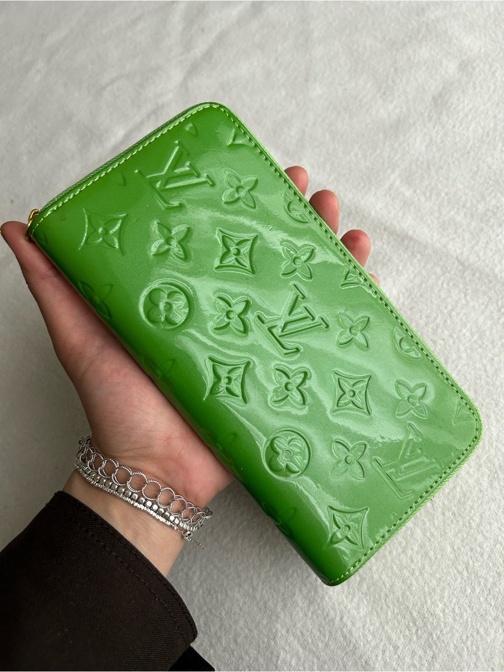 Green Zip-Around Wallet